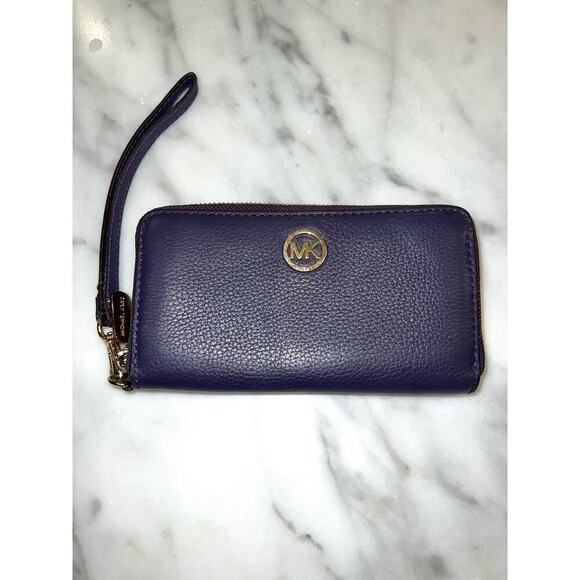 Michael Kors Handbags - MICHAEL KORS Purple Zip Around Wallet